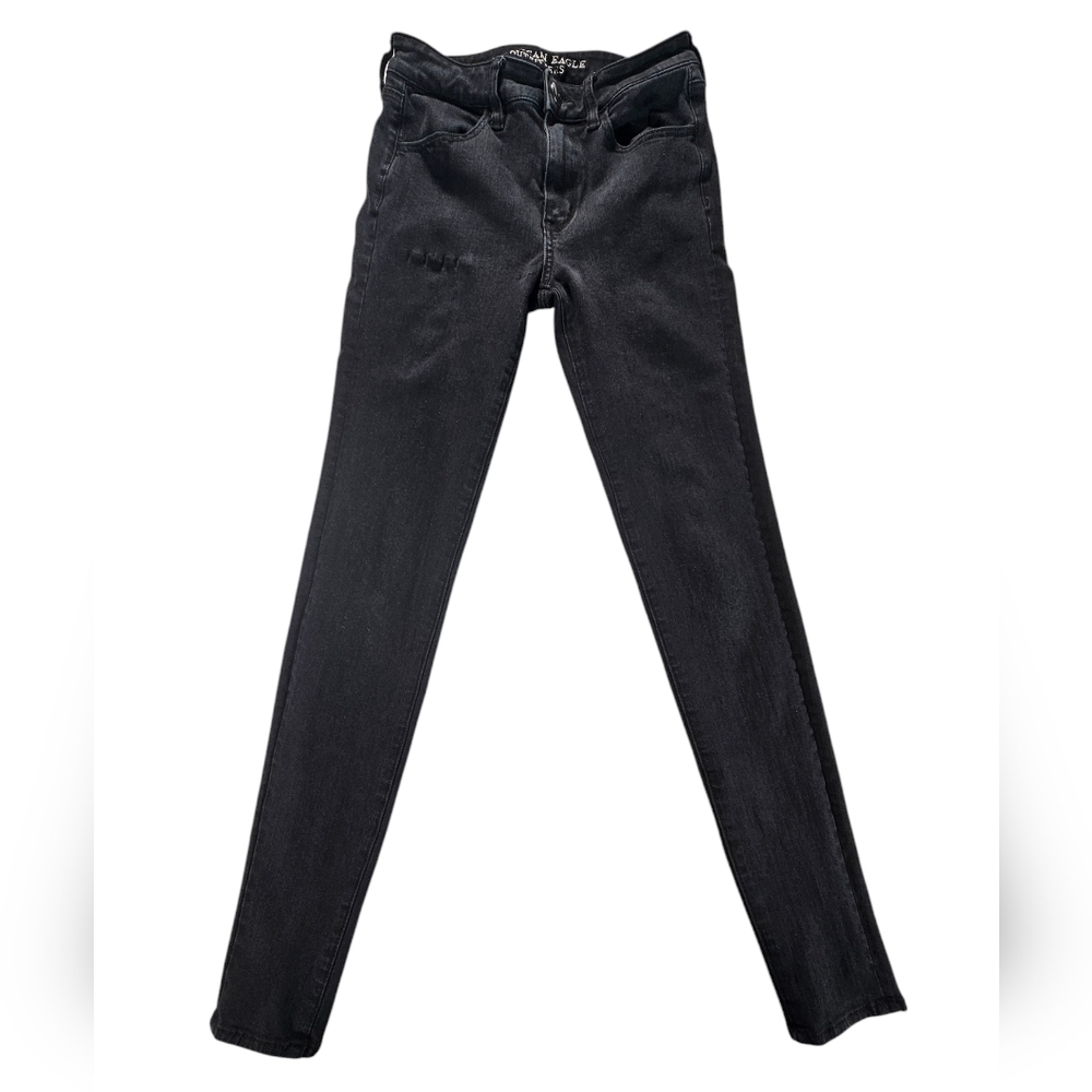 American Eagle women's black Hi-Rise Jeggings size 4 long